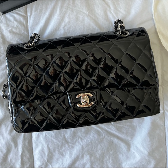 Chanel Classic Double Flap Quilted Patent - Picture 6 of 15